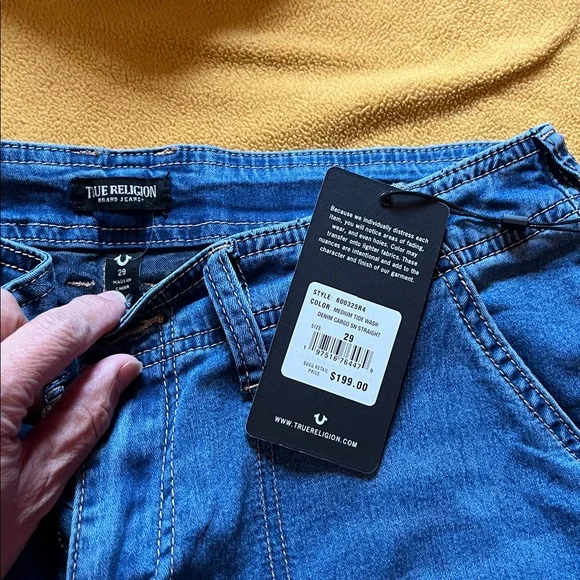 True Religion Indigo Cargo Pants NWT - Picture 3 of 7